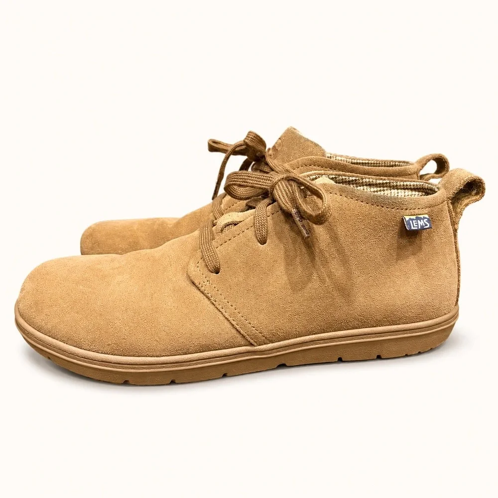 LEMS Mens 10 Chukka Lions Mane Sandstone Suede Barefoot Boots Minimalist Comfort